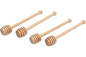 ANCIENT IMPEX Beech Wood Honey Dipper Set of 4 without Glue for Perfect Health