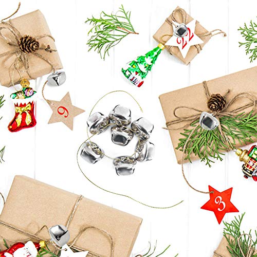 Jingle Bells, 1 Inch Craft Bells Bulk DIY Bells for Christmas Festival Decoration Home Decoration, 240PCS, Silver