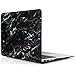 iDOO Matte Rubber Coated Soft Touch Plastic Hard Case for MacBook Air 13 inch Model A1369 and A1466 Rich Black Marble