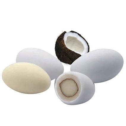 Taufmandeln 500 g Kokosnuss weiß (für mind. 22 Gäste, 0,35 EUR/G) - Gastgeschenke Taufe Bonboniere Kommunion Mitgebsel Konfir