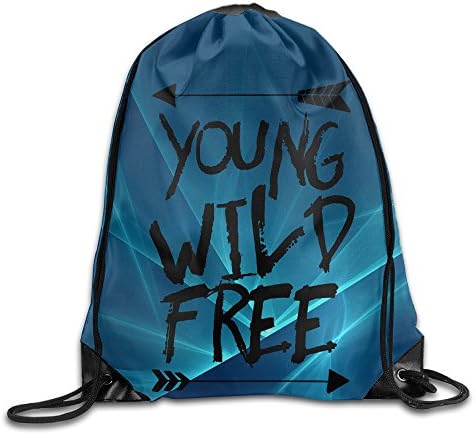 SAXON13 Unisex Funny Young Wild Free Drawstring Shoulder Bag