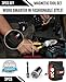 Magnetic Wristband for Holding Tools with Universal Socket Grip - Strong Magnets Armband Tool Holder for Men w/Ratchet Wrench Power Drill Adapter Fathers Day Gifts Tools for Dad, DIY Handyman (Black)