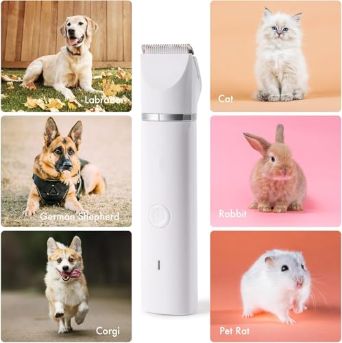 Máquina De Tosa Pets Gato Cachorro Tosador Profissional, Kit com 4 pontas de aparador de pelos para animais de estimação 4 vias em 1, sem fio e recarregável para cães e gatos