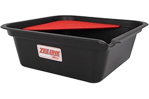 ZEELINE BY MILTON Drain Pan with Filter Drain, 9.5-Quart, For Use with Motor Oils, Transmission Fluids, and Coolants, with Removable Mesh (ZE702)