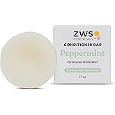 ZWS Essentials Peppermint Breeze Conditioner Bar, Vegan Solid Hair Conditioner for Oily Hair, Dandruff & Psoriasis, with Refreshing Peppermint, Zero Waste, Travel-Friendly