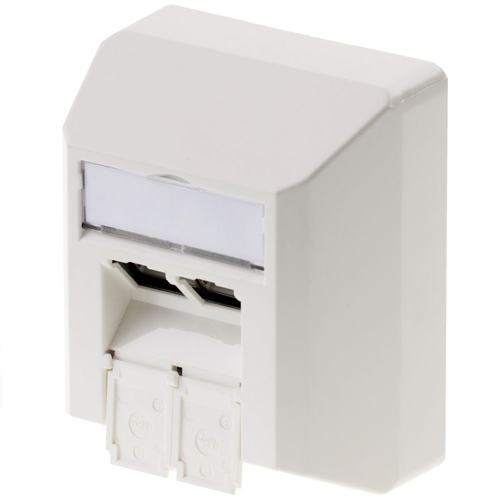 Telegärtner Dose AMJ45 8/8 K AP J00023 A0204 Alpine/50 Cat. 6 A Cat 6 A (A tiefgestellt N. ISO/IEC); Ausführung Aufputzdose White