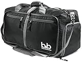 Medium Gym Duffle Bag with Pockets - Foldable Lightweight Travel Bag