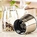 ESYLIFE Salt and Pepper Grinder Set with Matching Stand Stainless Steel Salt and Pepper Shakers with Glass Body