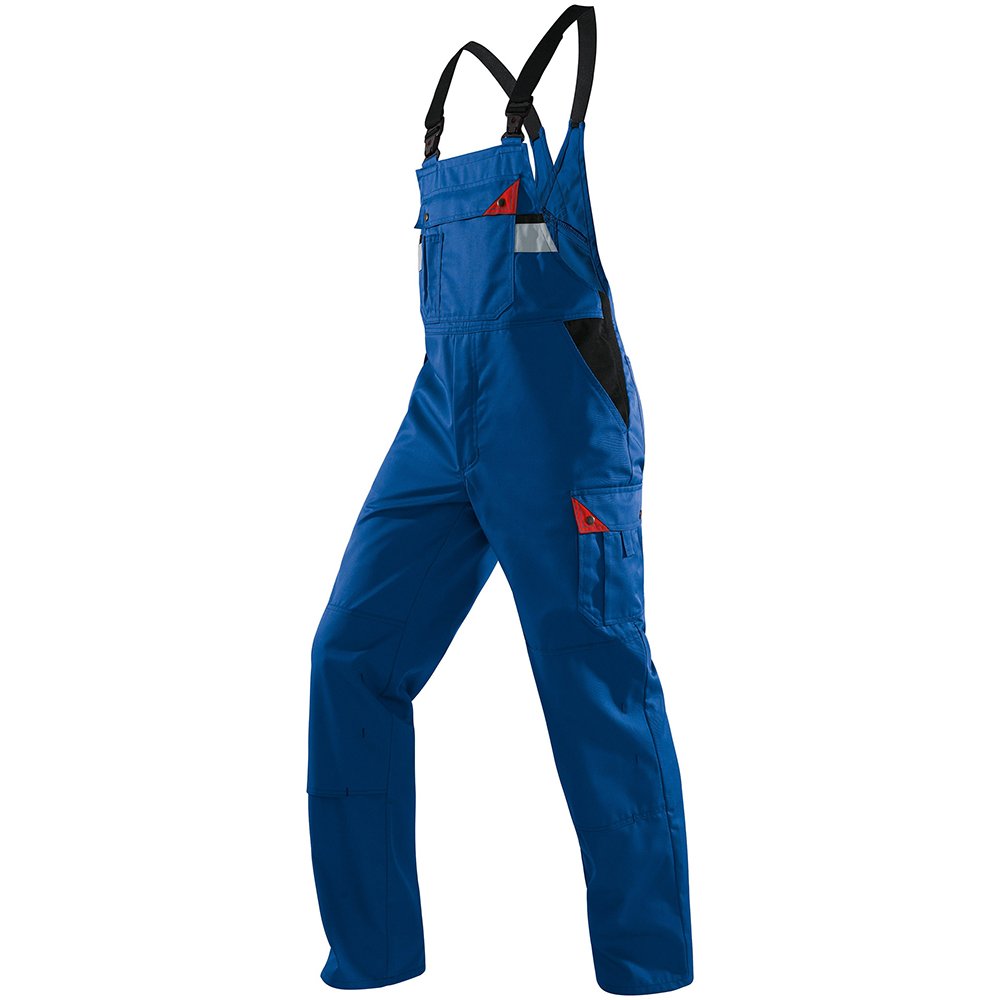 Kubler 10855803-4650-98 Size 98 "Brand X" Dungarees - Cornflower Blue/Red