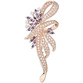 EMEGCY Flower Brooches for Women Girls Rhinestone Brooches Lapel Pins Hat Pins Birthday Gifts Jewelry Gifts for Mom Wife