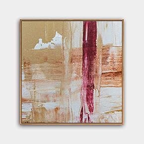 Framed Canvas Wall Art Abstract Color Painting Canvas Prints Home Artwork Decoration for Living Room,Bedroom - 16x16 inches