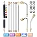 Pressure Washer Extension Wand Set - Selkie Upgrade Power Washer Lance with Spray Nozzle Tips,30&deg; ,90&deg; ,120&deg; Curved Rod, 1/4''Quick Connect, Replacement for Anti-Leaked Ring 4000 PSI