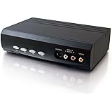 C2G 28750 4x2 S-Video + Composite Video + Stereo Audio Selector Switch, Black