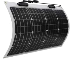 Renogy 50 Watt 12 Volt Extremely Flexible Monocrystalline Solar Panel - Ultra Lightweight, Ultra Thin, Up to 248 Degree Arc,