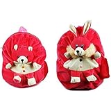 Blue Tree Soft Material School Bag for Kids Plush Backpack Cartoon Toy | Children's Gifts Boy/Girl/Baby/ Decor School Bag for Kids(Age 2 to 6 Year) (Teddy&RABIT)