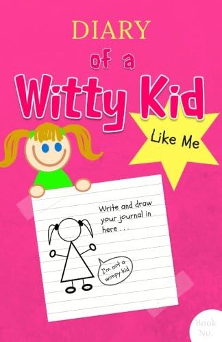 Diary of a Witty Kid Like Me: 108-page Lined & Plain Fun Writing Journal Notebook for Girls Ages 7-12 to Write & Draw Her Daily Stories, Events, & ... Volume 2 (Drawing & Writing Craft of Mine)