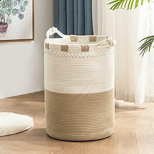 YOUDENOVA 72L Large Woven Laundry Hamper Tall Laundry Basket for
