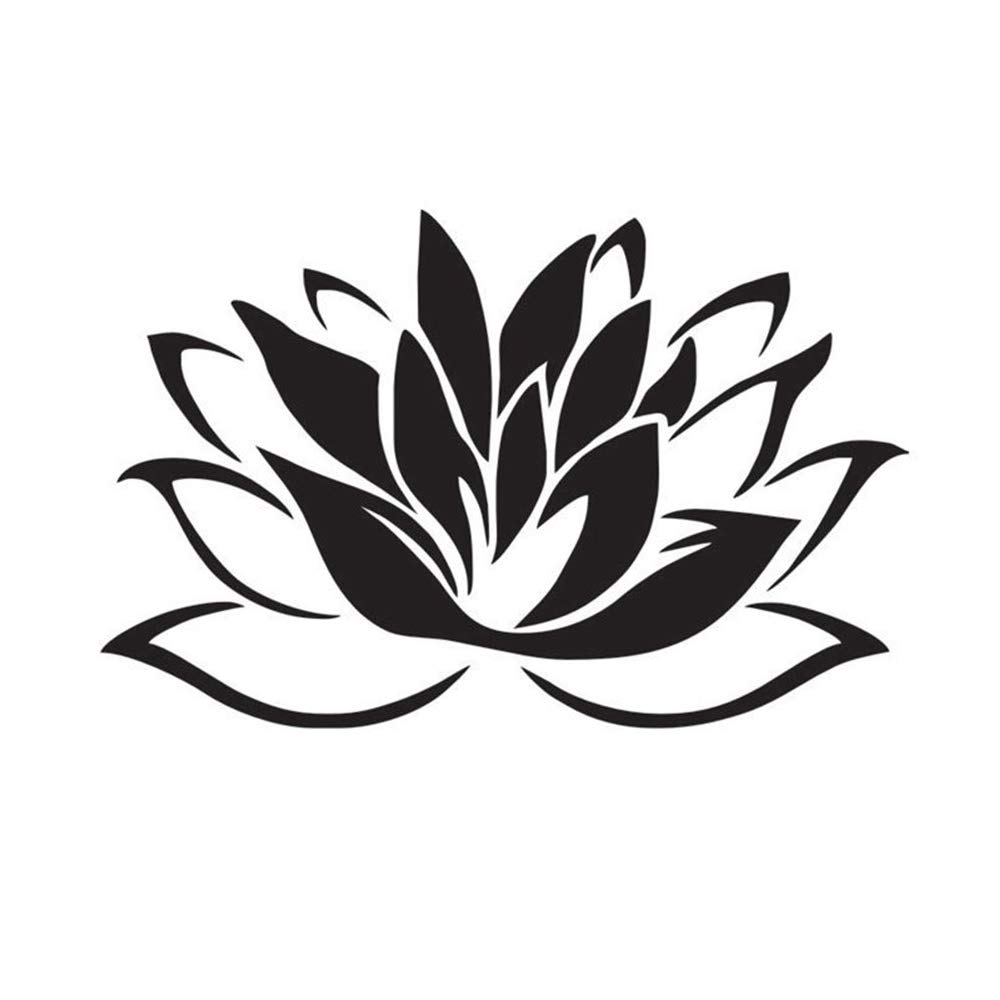 Лотос черно белый рисунок