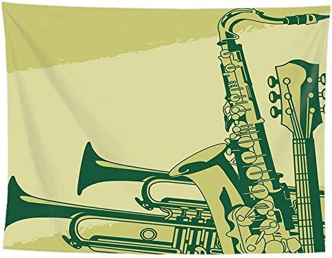 Changqiang Tapestries Modern retro 3d Crafts Rich picture Saxophone Bedroom corridor Decorations For Living Room Colorful landscape Wall mount Bedspread-230x180cm