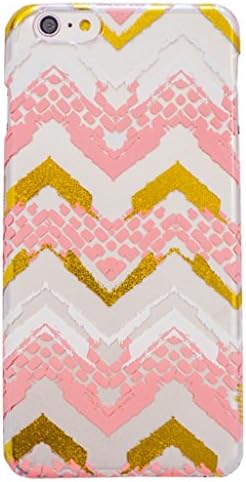 Ankit Peach Chevron iPhone 6 Plus Case, Super Cute Protective Beautiful Design Case with Anti Shock Absorption, 5.5 inch