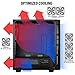 Rosewill ATX Mid Tower Gaming PC Computer Case with Red LED Fans, 360mm AIO Water Cooling Radiator Support, 3 Sided Tempered Glass, Great Cable Management/Airflow - CULLINAN MX-Red