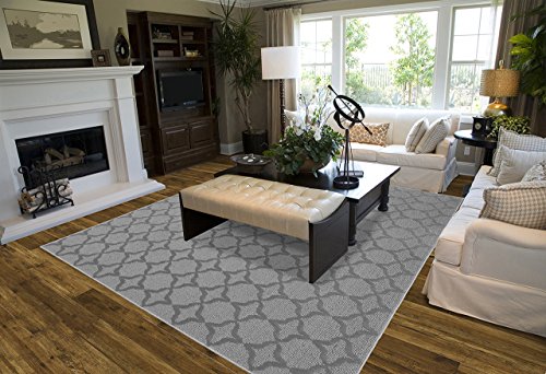 Garland Rug Sparta Area Rug, 5' x 7', Silver