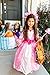 Little Adventures Sleeping Beauty Princess Dress Up Costume (Medium Age 3-5) - Machine Washable Child Pretend Play and Party Dress with No Glitter
