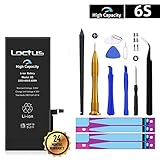 2200mAh High Capacity Battery for iPhone 6S with Complete Replacement Tool Kit, Two Sets of Adhesive Tape and Instructions Included by LOCTUS 24 Months Warranty