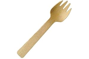 Perfect Stix Grn Spork 100-200 Wooden Cutlery Sporks, 4" (Pack of 200)