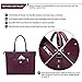 15.6 Inch Laptop Bag for Women, Multi-Pocket Laptop Shoulder Bag Work Tote Bag Briefcase for Work Business Travel School (Burgundy)