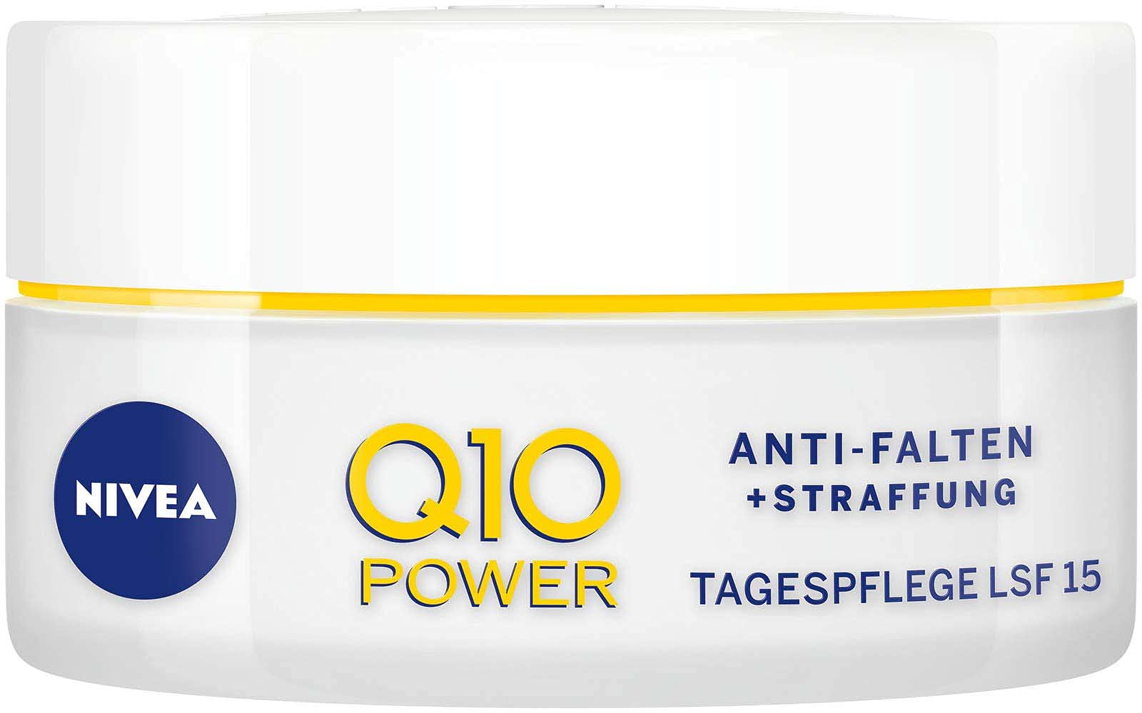 NIVEA Q10 Power Anti-Wrinkle + Firming Day Cream for Smoother & Younger Looking Skin Day Cream with SPF 15 Pack of 2 x 50 ml