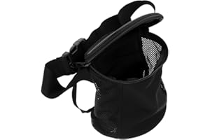 Plumflex Portable Scuba Diving Mesh Bag Pouch Snorkeling Storage BagZipper Cylinder Shape with Waistband Thigh Strap