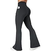 COPYLEAF Flare Leggings with Pockets for Women Seamless Crossover Yoga Pants with Tummy Control Bootcut Work Pants Trendy