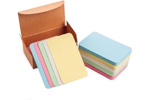 Blank Kraft Paper Message Card Business Cards Vocabulary Word Card Index Cards - About 100pcs (Pastel)