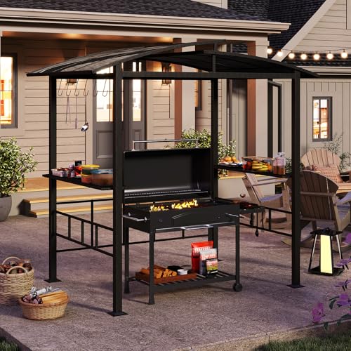 Tangkula 8x5 FT Hardtop Grill Gazebo Review: Double-Tiered Barbecue Shelter with PC Roof image 11