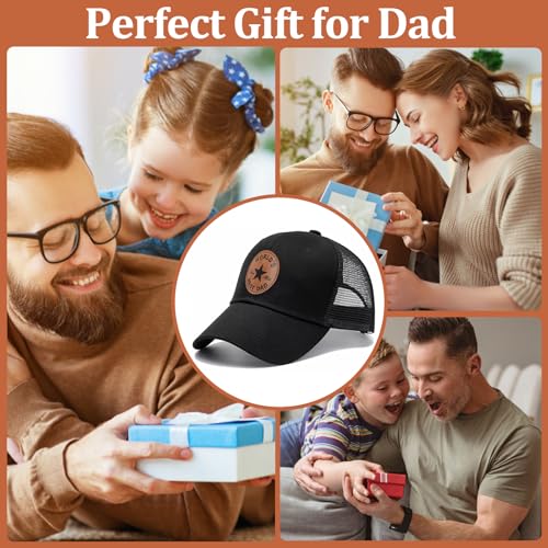 Casleovf Fathers Day Cap Gifts from Daughter Son, Adjustable Baseball Cap, Dad Birthday Gifts for Stepdad Grandad, Fathers Day Presents for Daddy Husband Men on Christmas Anniversary Black