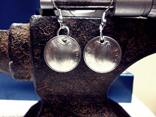 Irish 5 Pence coin earring set