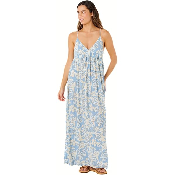 blue dress for baby girl Rip Curl Womens Dress Premium Surf Stripe Maxi main image 0