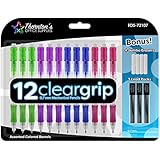 Thornton's Office Supplies ClearGrip Mechanical Pencil Starter Set, 0.7mm, Assorted Colors, Pack of 12