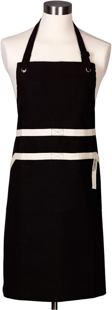 LE CREUSET 4-Layered Textile Chef’s Apron, Bibbed, Stain Resistant, Flint, 95000700444000 - Image 5