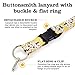 Buttonsmith Gold Cherry Premium Lanyard - with Buckle and Flat Ring - Made in The USA