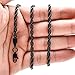FIBO STEEL 4mm Stainless Steel Rope Chain Necklace for Men 16 inches Black-tone