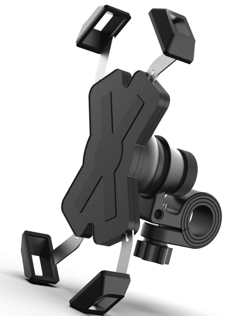 Qeekzeel Mobile Phone Holder Bicycle Stainless Steel Mobile Phone Holder Motorcycle 360° Rotatable Universal Outdoor Mobile Phone Bicycle Holder for 4-7 Inch Smartphone