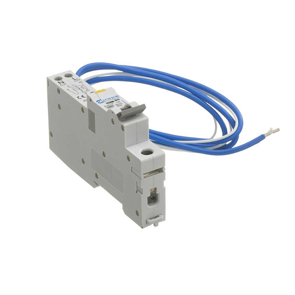 Europa Components EUC7R.10/1B-AZ RCBO 10A 30mA Trip 1 Pole, B Curve, Multi-Colour