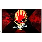 SINONARUI Five Finger Death Punch 100% Polyester Digital Printing 3x5ft Pirate Flag Outdoor Banner with Brass Grommets