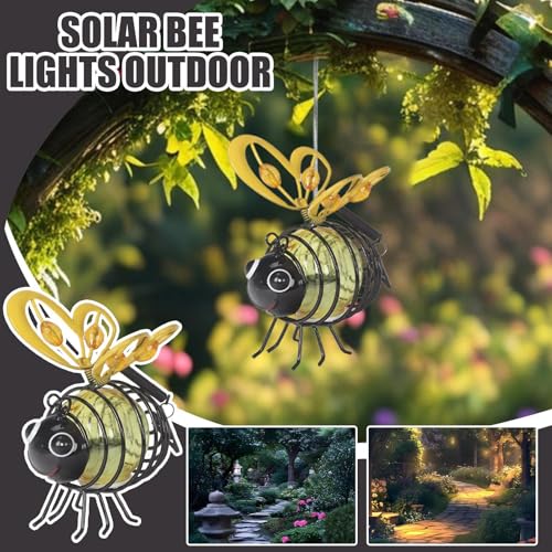 Luces Solares De Abeja Para Exterior, Luz Solar Colgante Con Forme De Animal, Luz LED De Simulación De Insectos, Lámpara Solar De Jardín Sostenible Para Decoración Exterior