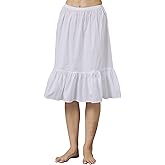 BEAUTELICATE Half Slip for Under Dresses 100% Cotton Vintage Skirt Extender Underskirt