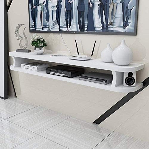 棚 フローティングシェルフ壁掛けテレビキャビネットwifiルーターセットトップボックスdvdプレーヤー 小さなスピーカープロジェクターシェルフウォールシェルフテレビスタンドテレビボード 赤茶色1cm 色名 ブラック80センチ Color Size 春の新作続々 Cm White 80