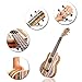 Honsing Soprano Ukulele Professional 21 Inch uke with 5mm Padded Gig Bag Aquila Strings Rosswood Frets Colorful Stained Hawaiian Pattern
