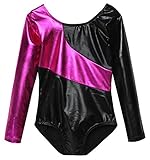 Arshiner Camisole Sparkle Long Sleeve Gymnastics Leotard for Girls
